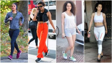 Attend Gym In Swag: Take Gym Wear Fashion Hints From Kangana Ranaut And Priyanka Chopra