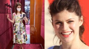Beauty At Its Best: Alexandra Daddario Shares A Mirror Selfie Wearing A Beautiful Summer Floral Dress And Reminding Us To Wear A Mask