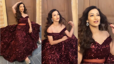 Bhabhi Goes Bold: TMKOC babe Sunayana Fozdar raises the oomph game in a super stylish brown V-neck shimmery dress, fans feel the heat