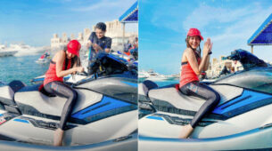 Boat Ki Sawaari: Jannat Zubair Rahmani spotted enjoying a super fun adventurous speedboat ride, see what happened next