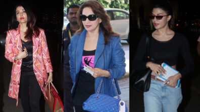 [Classy Airport Queen] Aishwarya Rai Vs Madhuri Dixit Vs Jacqueline Fernandez: Which B-Town diva sports the funky casual western attire look best? Pick your favourite