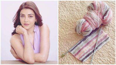 Creative Side: Kajal Aggarwal Utilizes Her Free Time At Home Knitting