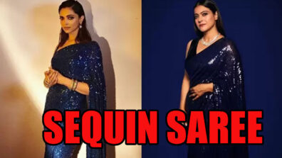 Deepika Padukone In Sabyasachi Vs Kajol Devgn In Manish Malhotra: Who Pulled The Blue Electric Sequin Saree Look Better? Vote Here