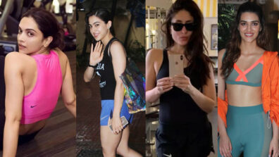 Deepika Padukone, Sara Ali Khan, Kareena Kapoor & Kriti Sanon’s hottest gym workout looks caught on camera