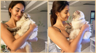 Disha Patani shares cute moment hugging her cat, fans in awe
