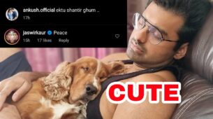 Ektu Shantir Ghum: Ankush Hazra caught on camera in candid moment sleeping with his pet dog, Hindi TV actress Jaswir Kaur has something to say