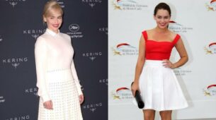 Emilia Clarke Made The Boring Looking White Skirts Exquisite With Her Magic Fashion Spell