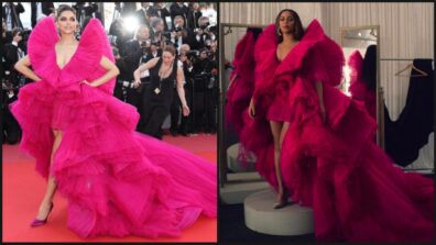 [Fashion Faceoff] Hollywood Diva Beyonce Vs Bollywood Diva Deepika Padukone: Who Looked Extraordinary In Hot Pink Frill Gown? Vote Here