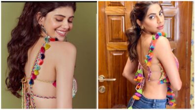 Fashion Faceoff: Nikki Tamboli Vs Sanjana Sanghi: Who Looked Hot Like Burning Fire In Colourful Backless Top?