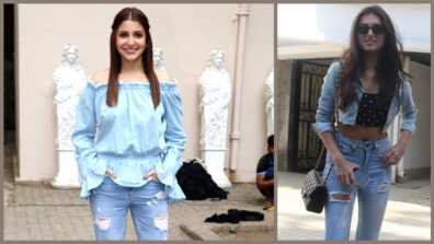 Flaunt your hot legs in ripped denim jeans like Anushka Sharma & Tara Sutaria