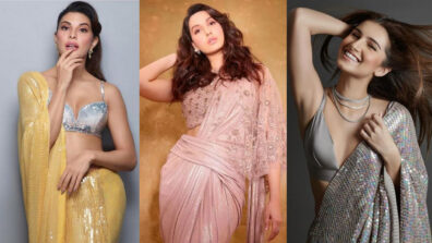 From Jacqueline Fernandez to Nora Fatehi & Tara Sutaria: Times when B-Town divas looked ravishing hot in sequined sarees