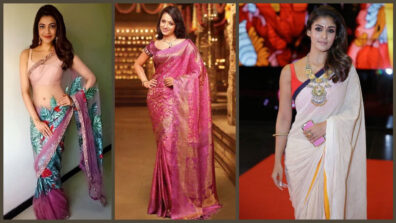 From Kajal Aggarwal To Nayanthara & Trisha Krishnan: South Actresses & The Best Navel Looks in A Designer Saree