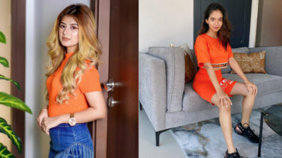 [Hot Babes] Slay the ‘orange vibe’ like Arishfa Khan & Anushka Sen to get the perfect ‘monotone outfit’ look