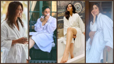 [Hot Bathroom Diaries] Priyanka Chopra, Janhvi Kapoor, Bhumi Pednekar & Alia Bhatt’s casual white shower gown looks are real royalty vibes