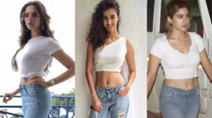 Hot Curves: Ace the white folded tee denim style like Deepika Padukone, Disha Patani & Sara Ali Khan