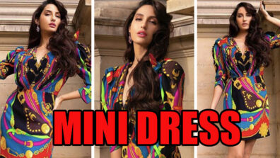 Hot Dance Queen: Nora Fatehi Made Statement In Colourful Mini Dress And Looked Ultra Stylish