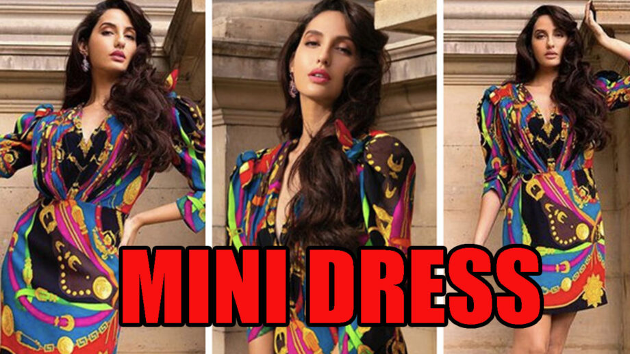 Hot Dance Queen: Nora Fatehi Made Statement In Colourful Mini Dress And Looked Ultra Stylish 385971