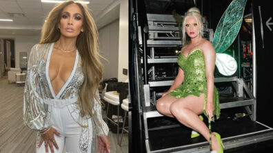 [Hot Hollywood Babes]: Jennifer Lopez & Katy Perry’s experimental bold shimmery short dress outfits will stab your hearts