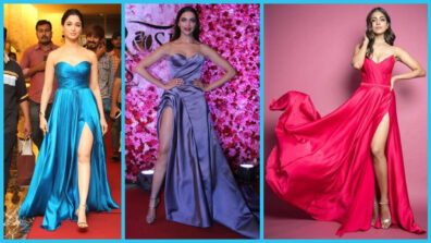 Hot Legs: Ace the one-sided slit gown fashion like Malavika Mohanan, Tamannaah Bhatia & Deepika Padukone to set fashion goals on fire