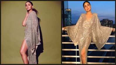 Hot Legs: Kareena Kapoor Vs Alia Bhatt: Who deserves the ‘dazzling babe’ tag in a stylish statement sleeve high slit gown?