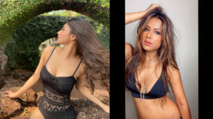 [Hot Mermaid Look] Mouni Roy & Nia Sharma’s super-hot black monokini & bralette look will make you feel the heat