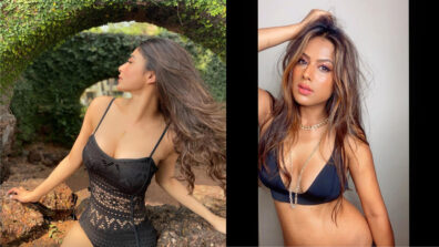 [Hot Mermaid Look] Mouni Roy & Nia Sharma’s super-hot black monokini & bralette look will make you feel the heat