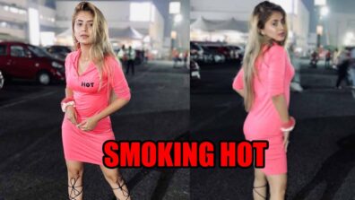 Hotness Alert: Arishfa Khan looks smoking hot in pink bodycon dress, pictures go viral