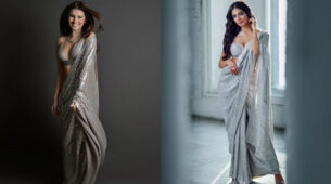 [Hottest Blouse Designs] Tara Sutaria Vs Malavika Mohanan: Which diva aces the ‘silver embellished’ embroidery saree look the best? Vote now