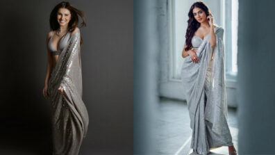 [Hottest Blouse Designs] Tara Sutaria Vs Malavika Mohanan: Which diva aces the ‘silver embellished’ embroidery saree look the best? Vote now