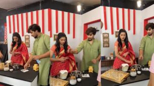Hottie in Kitchen: Mallika Singh aka Radha’s rare red saree look is pure ethnic goals