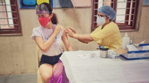 India Against Covid-19: Radhika Madan gets vaccinated, check out photos
