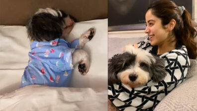 Janhvi Kapoor shares ‘pawsome’ moment with her pet dog, fans in awe