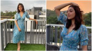 Kajal Aggarwal’s Picture In Blue Floral Print Dress Featuring Nature Is A Happy Vibe To Witness: Yay Or Nay?