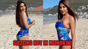 Khatron Ke Khiladi 11 contestant Nikki Tamboli looks sizzling hot in blue monokini, check pictures
