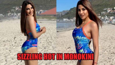 Khatron Ke Khiladi 11 contestant Nikki Tamboli looks sizzling hot in blue monokini, check pictures