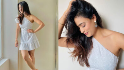 KKK contestant Shweta Tiwari poses candid in white one-shoulder dress, fans left lovestruck