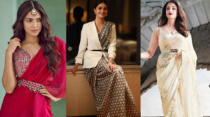 Learn the customized belt accessory in saree style from Malavika Mohanan, Keerthy Suresh & Aishwarya Rai’s wardrobe
