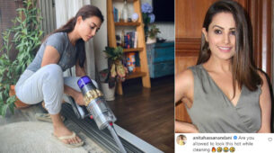 Lockdown Impact: Surbhi Jyoti caught on camera cleaning her house all by herself, Anita Hassanandani drops a LOL comment