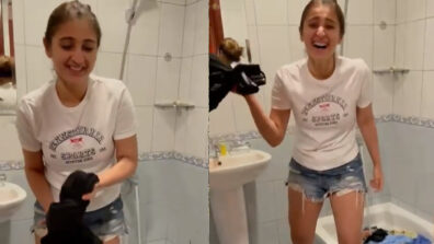 Lockdown Ka Natija: Dhvani Bhanushali spotted cleaning her clothes in her bathroom, video goes viral