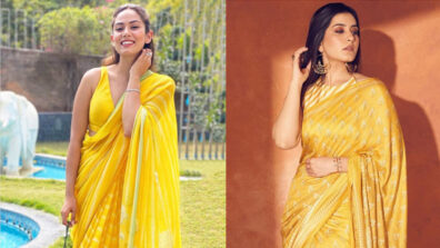 Love the ethnic yellow saree vibe? Take cues from Mira Rajput & Raashi Khanna’s wardrobe