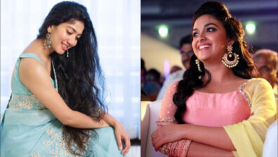 Love the stylish long hoop earrings? Take accessory Inspiration from Sai Pallavi & Keerthy Suresh