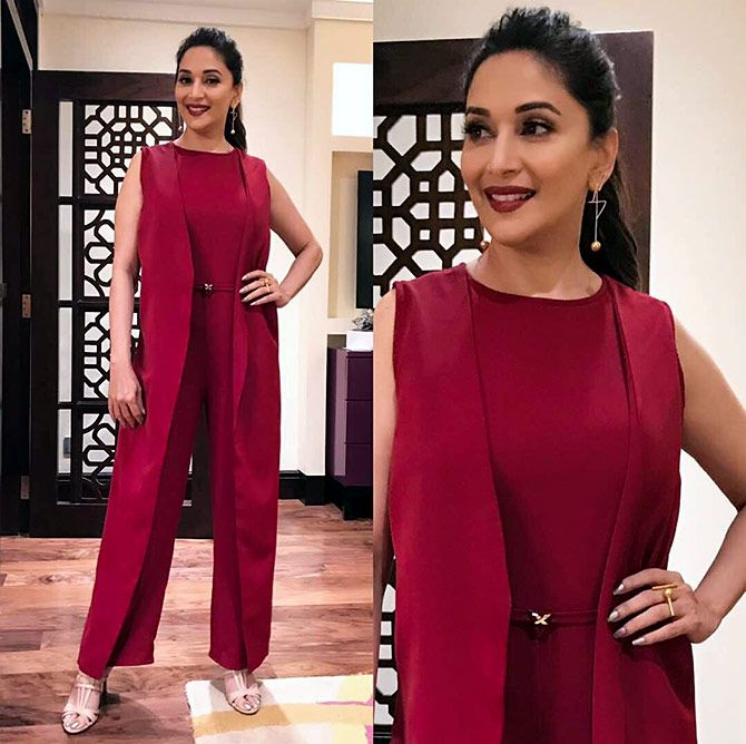 Madhuri Dixit Vs Parineeti Chopra In Marsala Jumpsuit: Whose Style Will You Steal? - 0