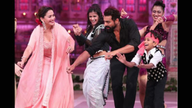 Madhuri Dixit’s unseen candid dance moment with the contestants of Dance Deewane 3 will make you go aww