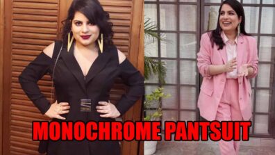 Mallika Dua and her boss babe moments in monochrome pantsuit
