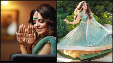 Mesmerising Looks Of Sugandha Mishra From Her Mehndi Ceremony