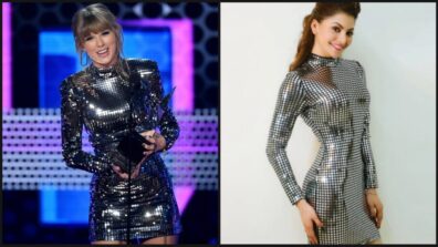 [Mesmerizing In Metallic] Urvashi Rautela Vs Taylor Swift: Who Rocked The Metallic Silver Dress? Vote Here