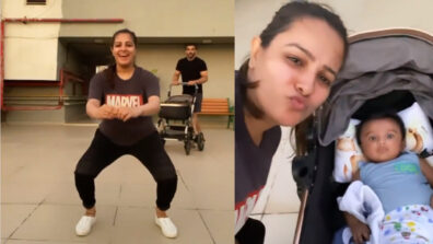 Mommy Goals: Anita Hassanandani caught on camera working out with her little toddler, fans melt in awe