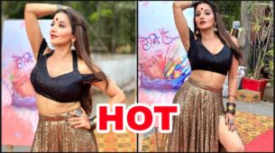 No One’s Monalisa: Monalisa Sparkles Like Diamond In Sequin High Slit Skirt And Crop Top