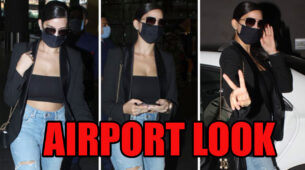 Nora Fatehi In Blazing Black Blazer Paired With A Tube Top And Blue Denims Is Too Steaming Hot For An Airport Look; Yay Or Nay?