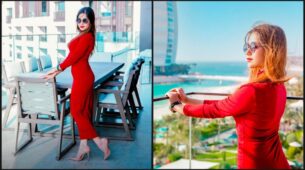 Omg! What A Hotness! Looks Of Jannat Zubair In Red Bodycon Dress Deserves A 10/10